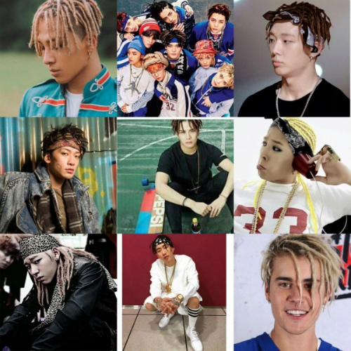 Tóc dreadlocks cũng xuất hiện đầy ấn tượng trong style của Justin Bieber và nhiều idol Kpop.